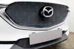 Сетка защитная 3D в решетку радиатора Premium черный Strelka Mazda CX-5 2017-2019