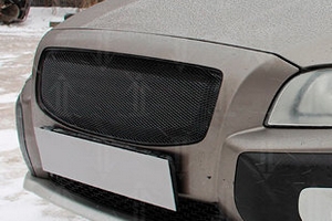 Сетка защитная 3D в решетку радиатора Premium черный Strelka Volvo XC70 2007-2019 ― Auto-Clover