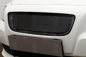 Сетка защитная 3D в решетку радиатора Premium черный Strelka Volvo S40 2004-2012 ― Auto-Clover