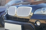 Сетка защитная 3D в решетку радиатора Premium хром Strelka BMW X5 (E70) 2006-2013