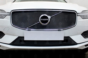 Сетка защитная в бампер Optimal черный Strelka Volvo XC60 2018-2019 ― Auto-Clover