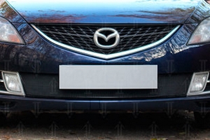Сетка защитная в бампер Optimal черный Strelka Mazda 6 II 2008-2012 ― Auto-Clover