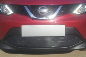 Сетка защитная в бампер Optimal черный Strelka Nissan Qashqai 2014-2019 ― Auto-Clover