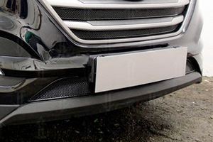 Сетка защитная в бампер Optimal черный Strelka Hyundai Tucson 2015-2019 ― Auto-Clover