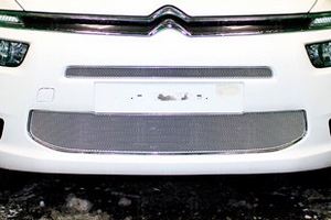 Сетка защитная в бампер Optimal хром Strelka Citroen C4 Picasso II 2013-2019 ― Auto-Clover