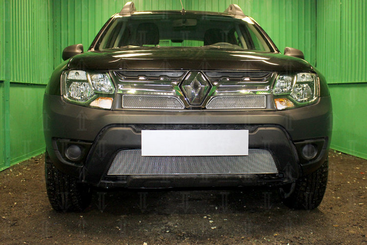 Сетка защитная в бампер Optimal хром Strelka Renault Duster 2011-2019 no.6436