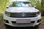 Сетка защитная в бампер Optimal хром Strelka Volkswagen Tiguan I 2008-2016