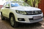 Сетка защитная в бампер Optimal хром Strelka Volkswagen Tiguan I 2008-2016