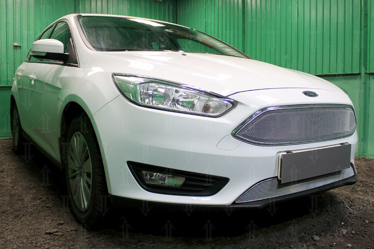 Сетка защитная в бампер Optimal хром Strelka Ford Focus III 2011-2019 12648