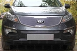 Сетка защитная в бампер Optimal хром Strelka KIA Sportage 2010-2015