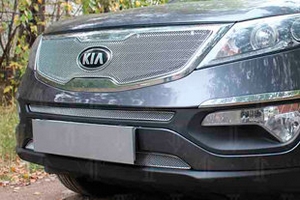 Сетка защитная в бампер Optimal хром Strelka KIA Sportage 2010-2015 ― Auto-Clover