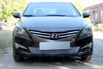 Сетка защитная в бампер Optimal хром Strelka Hyundai Solaris 2011-2017