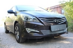Сетка защитная в бампер Optimal хром Strelka Hyundai Solaris 2011-2017