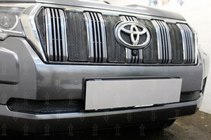 Сетка защитная в бампер Premium черный Strelka Toyota Land Cruiser Prado 150 2010-2019 ― Auto-Clover