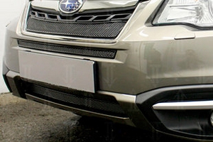 Сетка защитная в бампер Premium черный Strelka Subaru Forester 2013-2019 ― Auto-Clover