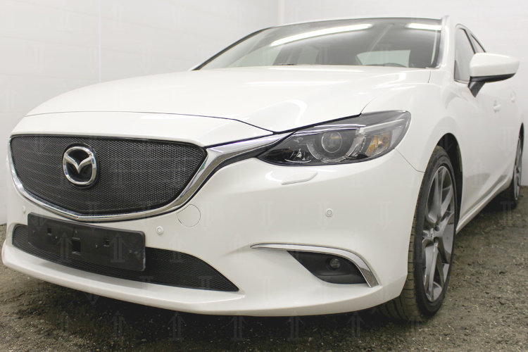 Сетка защитная в бампер Premium черный Strelka Mazda 6 III 2013-2019 13069