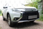 Сетка защитная в бампер Premium черный Strelka Mitsubishi Outlander III 2013-2019