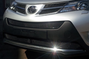 Сетка защитная в бампер Premium черный Strelka Toyota RAV4 2013-2019 ― Auto-Clover