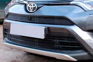 Сетка защитная в бампер Premium черный Strelka Toyota RAV4 2013-2019 ― Auto-Clover
