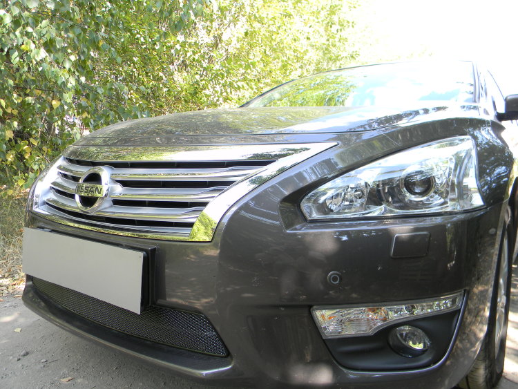 Сетка защитная в бампер Premium черный Strelka Nissan Teana 2013-2019 no.6462