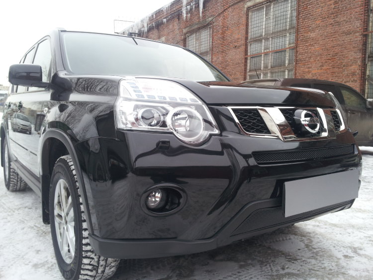 Сетка защитная в бампер Premium черный Strelka Nissan X-Trail 2007-2014 12804