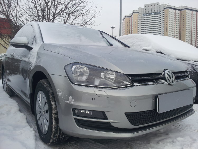 Сетка защитная в бампер Premium черный Strelka Volkswagen Golf VII 2013-2019 no.6587