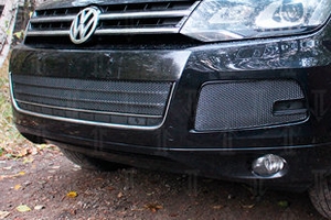 Сетка защитная в бампер Premium черный Strelka Volkswagen Touareg II 2010-2018 ― Auto-Clover