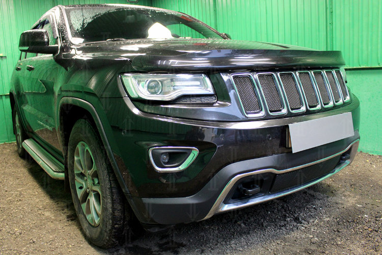 Сетка защитная в бампер Premium черный Strelka Jeep Grand Cherokee 2010-2019 no.6639