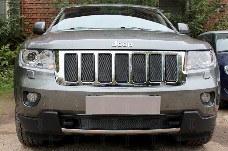 Сетка защитная в бампер Premium черный Strelka Jeep Grand Cherokee 2010-2019 no.6644
