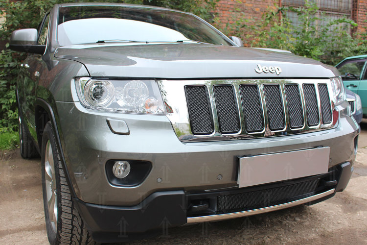 Сетка защитная в бампер Premium черный Strelka Jeep Grand Cherokee 2010-2019 no.6644