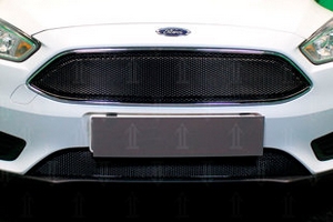 Сетка защитная в бампер Premium черный Strelka Ford Focus III 2011-2019 ― Auto-Clover