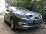 Сетка защитная в бампер Premium черный Strelka Hyundai Solaris 2011-2017