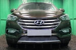 Сетка защитная в бампер Premium черный Strelka Hyundai Santa Fe 2012-2018