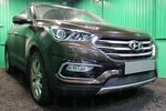 Сетка защитная в бампер Premium черный Strelka Hyundai Santa Fe 2012-2018