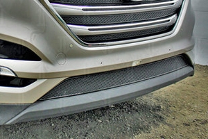 Сетка защитная в бампер Premium черный Strelka Hyundai Tucson 2015-2019 ― Auto-Clover