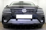 Сетка защитная в бампер Premium хром Strelka Volkswagen Tiguan II 2016-2019
