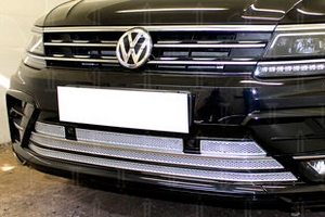 Сетка защитная в бампер Premium хром Strelka Volkswagen Tiguan II 2016-2019 ― Auto-Clover