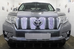 Сетка защитная в бампер Premium хром Strelka Toyota Land Cruiser Prado 150 2010-2019