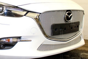 Сетка защитная в бампер Premium хром Strelka Mazda 3 III 2013-2019 ― Auto-Clover