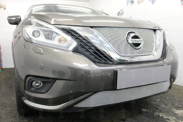 Сетка защитная в бампер Premium хром Strelka Nissan Murano (Z52) 2015-2019 14517