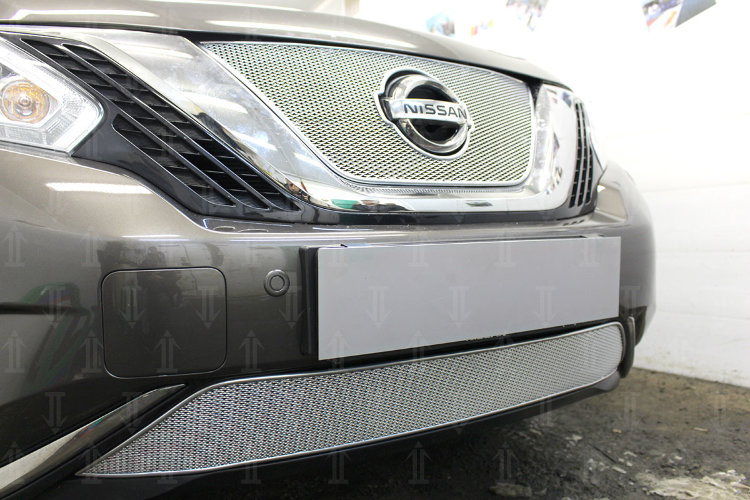 Сетка защитная в бампер Premium хром Strelka Nissan Murano (Z52) 2015-2019 14517