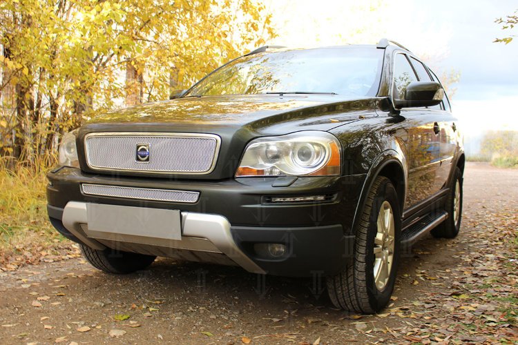 Сетка защитная в бампер Premium хром Strelka Volvo XC90 2002-2014 13179