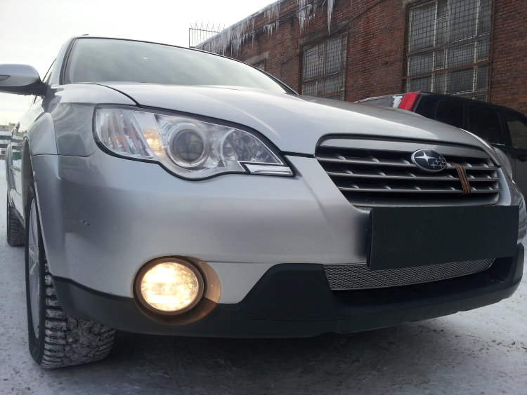Сетка защитная в бампер Premium хром Strelka Subaru Legacy 2002-2009 no.6169