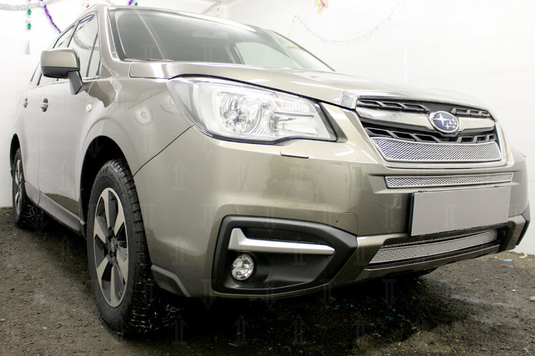 Сетка защитная в бампер Premium хром Strelka Subaru Forester 2013-2019 13124