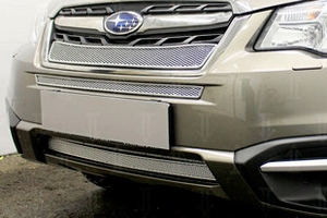 Сетка защитная в бампер Premium хром Strelka Subaru Forester 2013-2019 ― Auto-Clover