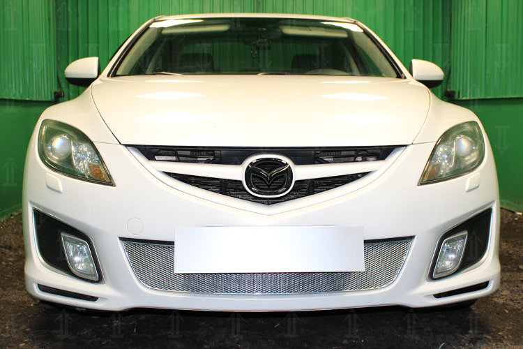 Сетка защитная в бампер Premium хром Strelka Mazda 6 II 2008-2012 no.6213