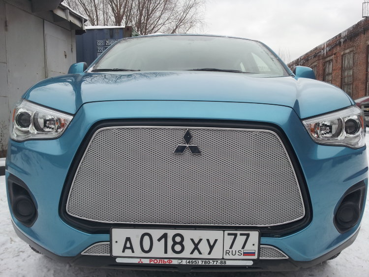 Сетка защитная в бампер Premium хром Strelka Mitsubishi ASX 2010-2019 12983