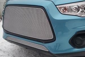 Сетка защитная в бампер Premium хром Strelka Mitsubishi ASX 2010-2019 ― Auto-Clover