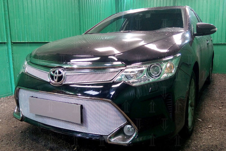 Сетка защитная в бампер Premium хром Strelka Toyota Camry 2011-2017 no.6335