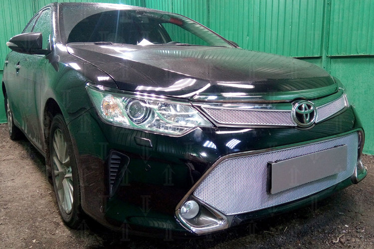 Сетка защитная в бампер Premium хром Strelka Toyota Camry 2011-2017 no.6335